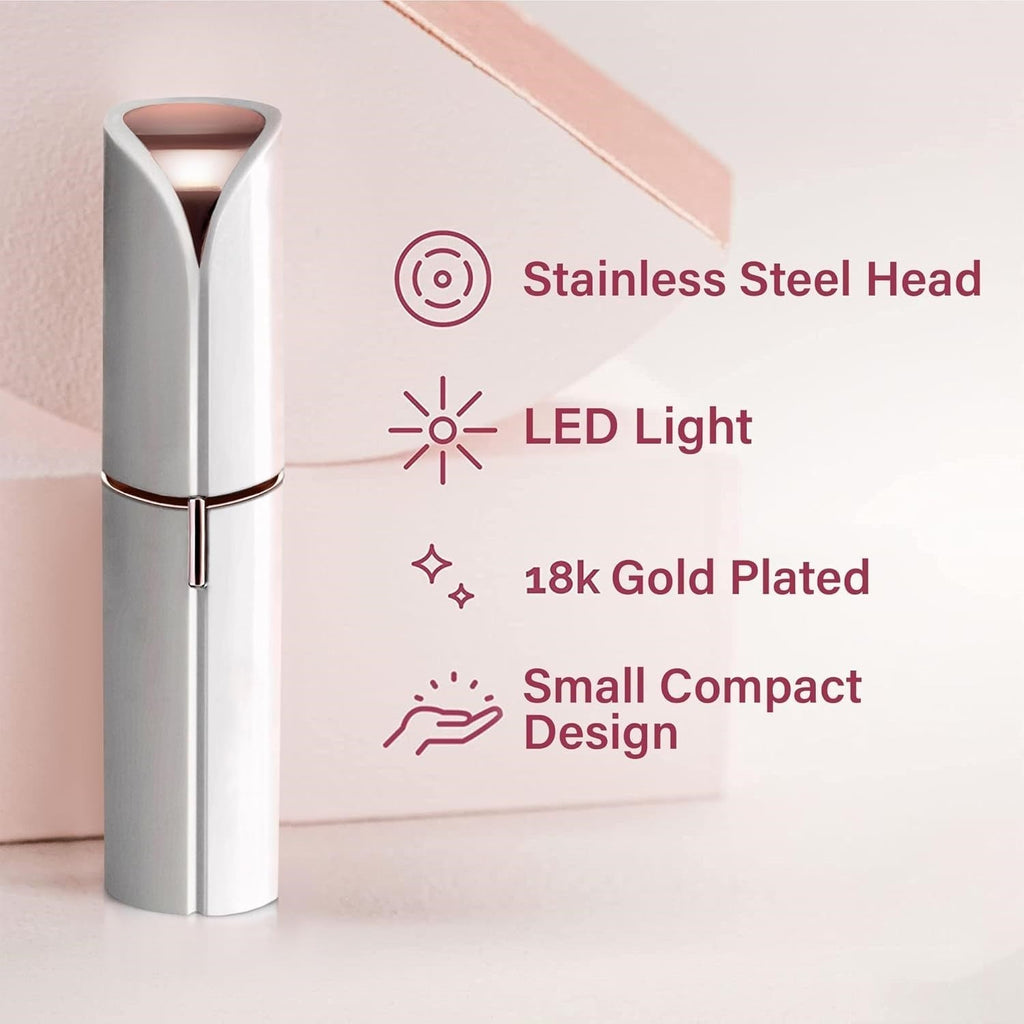 Portable Women's Facial Trimmer — Painless Eyebrow & Peach Fuzz Tool