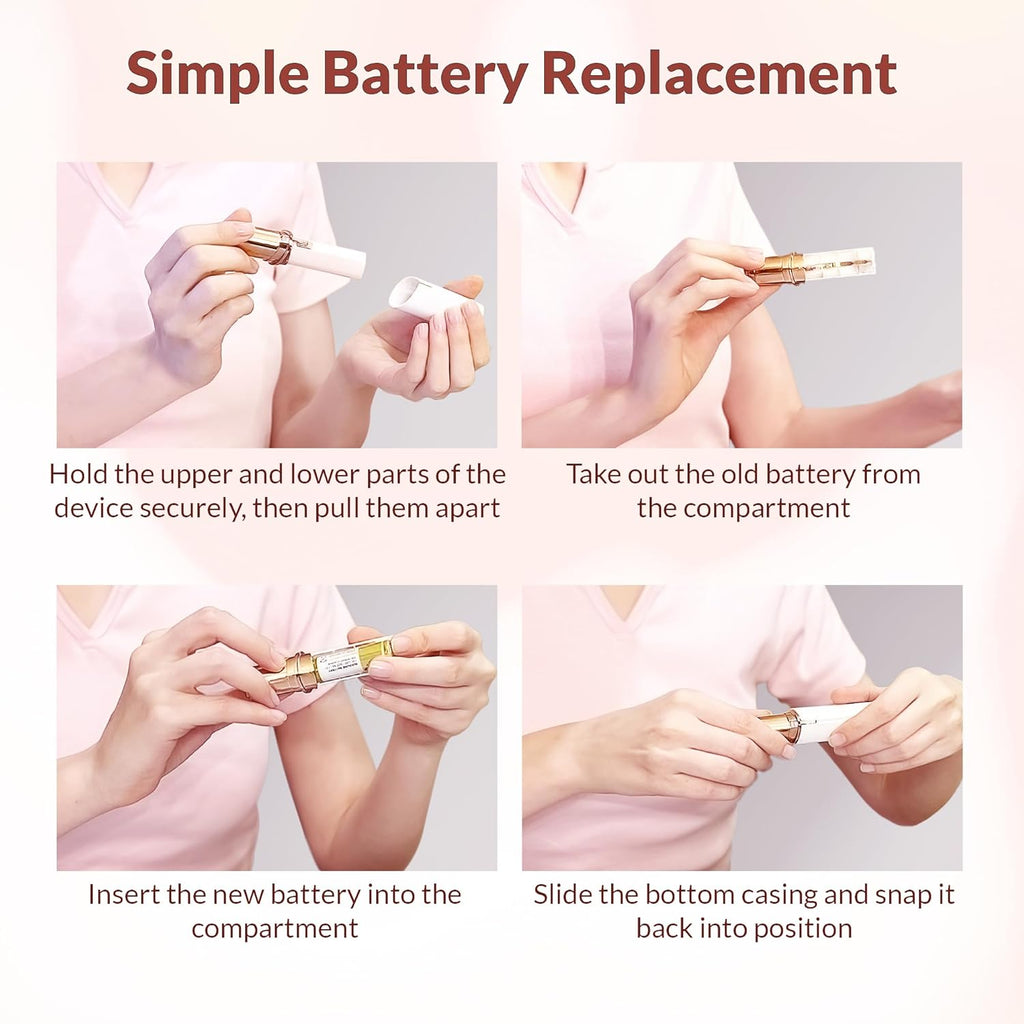 Portable Women's Facial Trimmer — Painless Eyebrow & Peach Fuzz Tool