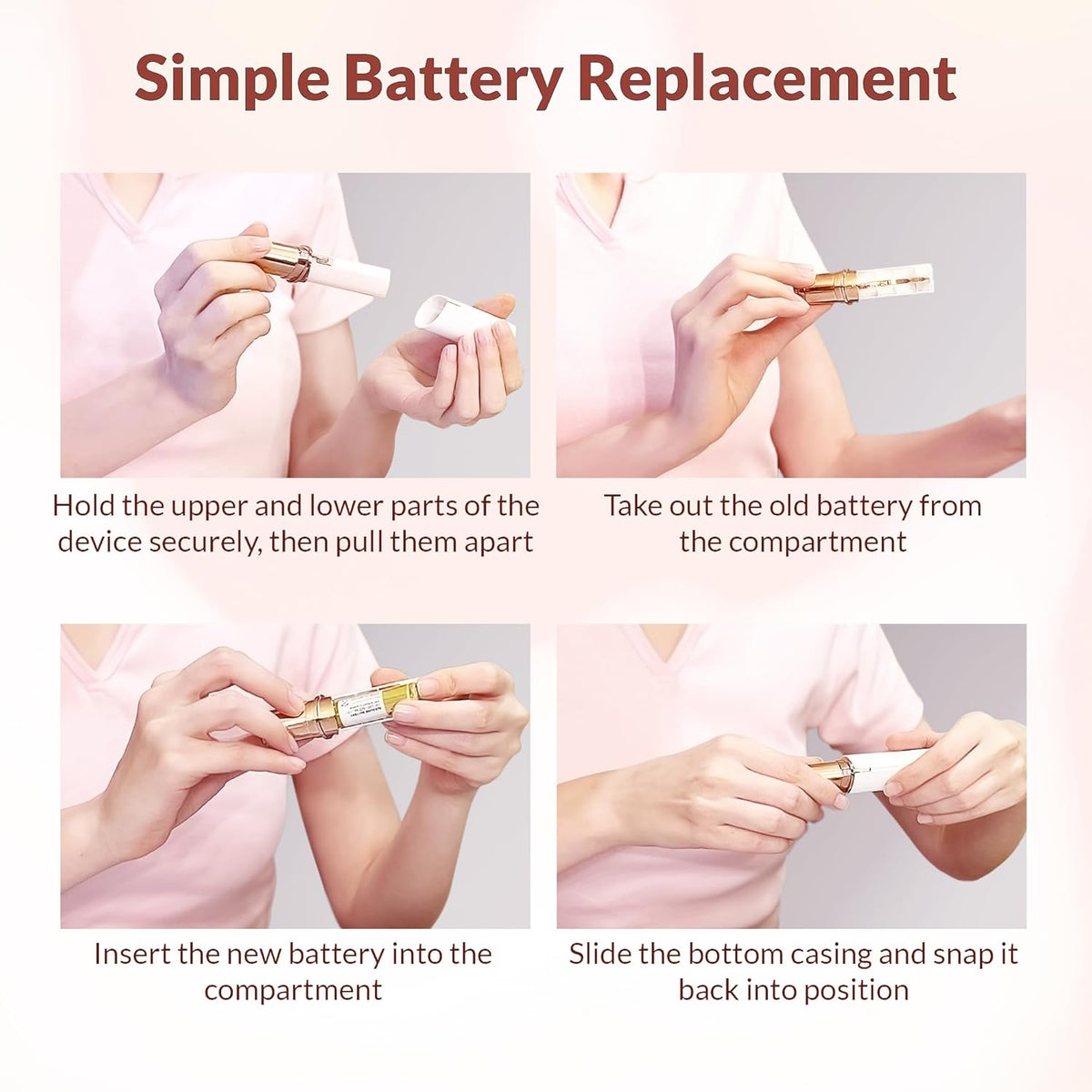 Portable Women's Facial Trimmer — Painless Eyebrow & Peach Fuzz Tool