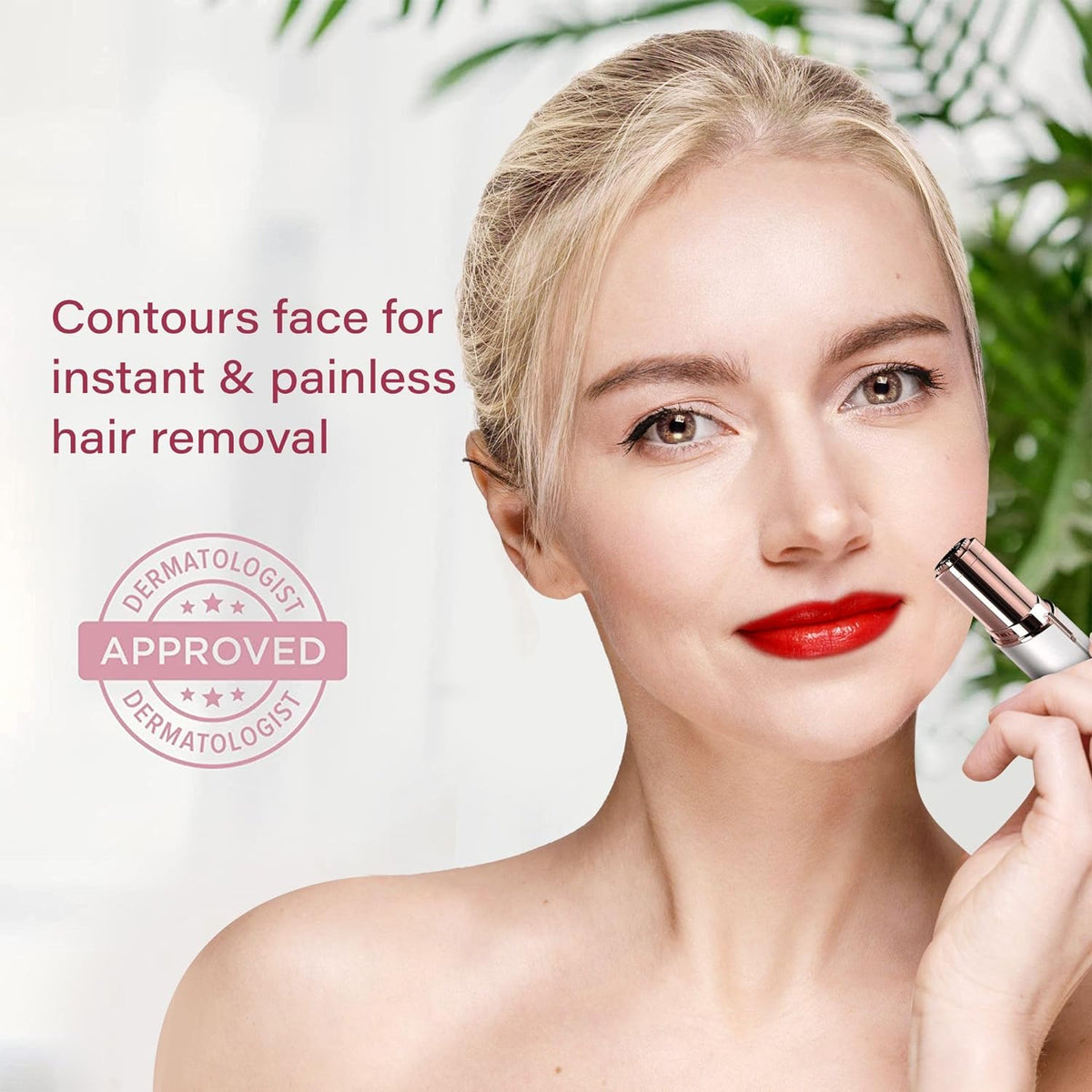 Portable Women's Facial Trimmer — Painless Eyebrow & Peach Fuzz Tool