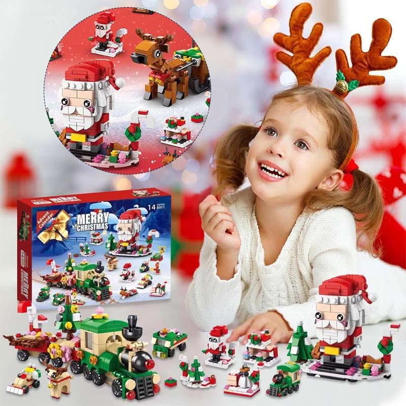 Calendário do Advento BrightBlocks para crianças — 12 blocos para construir uma árvore de Natal festiva