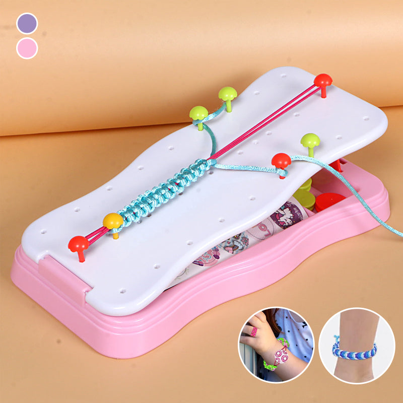 Kit de telar para pulseras de la amistad para niños — Set creativo de tejido artesanal