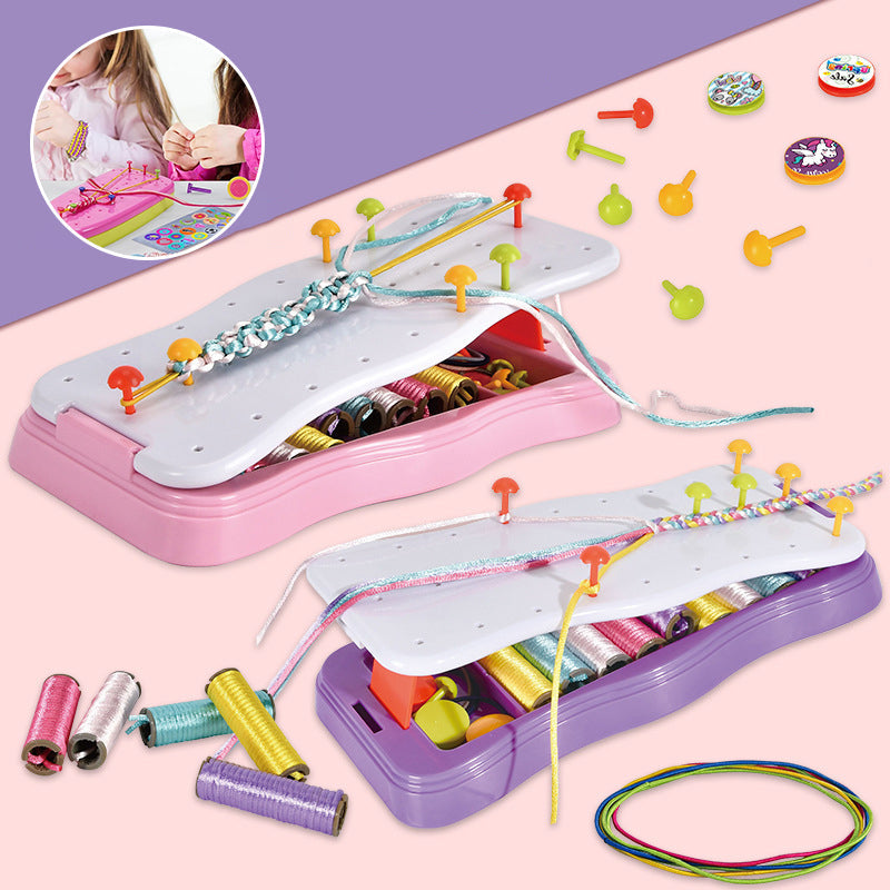 Kit de telar para pulseras de la amistad para niños — Set creativo de tejido artesanal