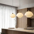 Mid Century White Glass Pendant Light For Modern Interiors