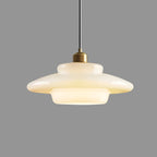 Mid Century White Glass Pendant Light For Modern Interiors