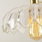 Vintage glazed floral hanging Lamp