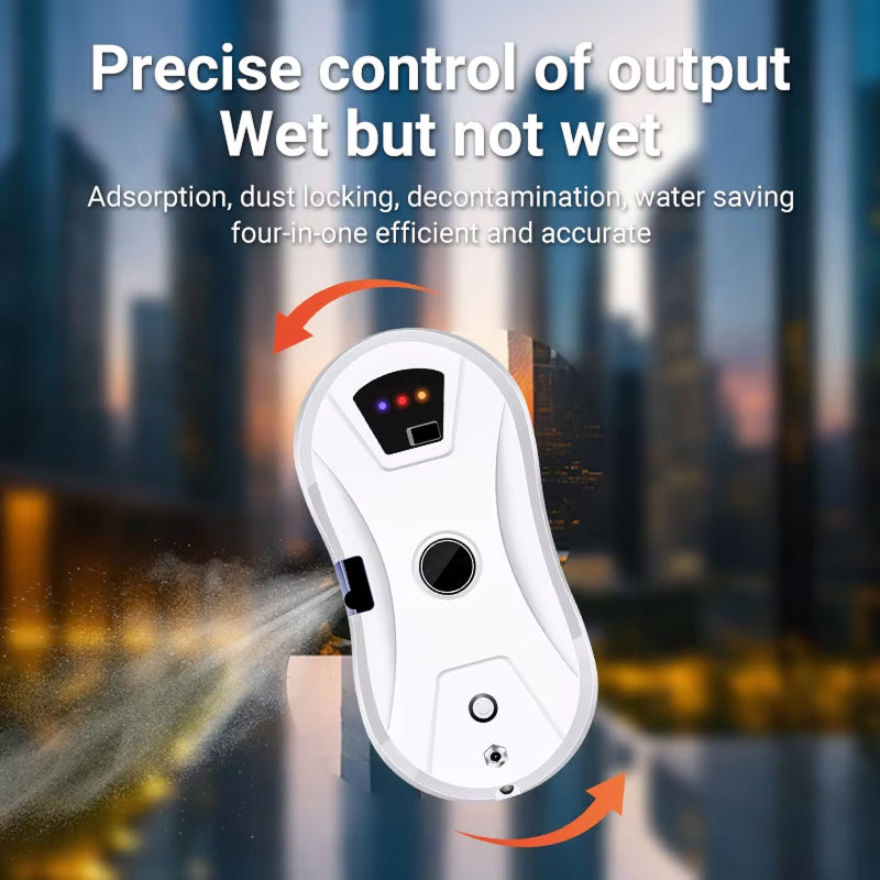 AI-robot för fönsterputsning — automatisk navigering och vattenspray