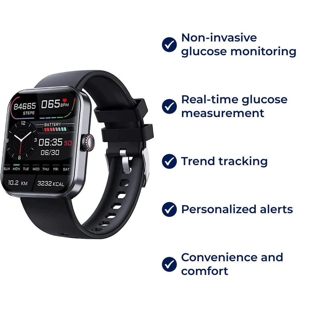 Glucowatch | Neinvazivní chytré hodinky pro měření hladiny glukózy v krvi – monitorování v reálném čase, sledování trendů a personalizovaná upozornění Euroselle | Euroselle