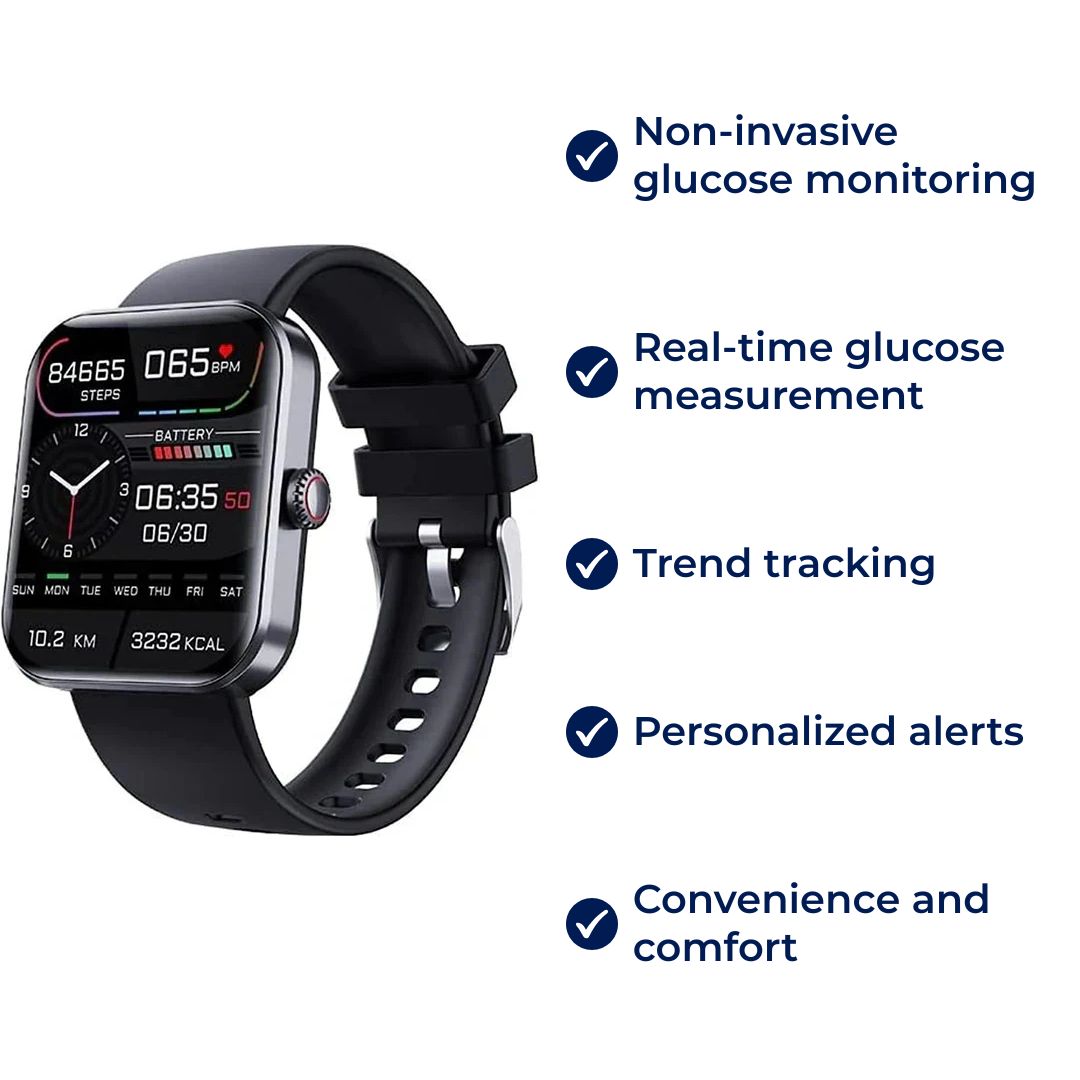 Glucowatch | Neinvazivní chytré hodinky pro měření hladiny glukózy v krvi – monitorování v reálném čase, sledování trendů a personalizovaná upozornění Euroselle | Euroselle