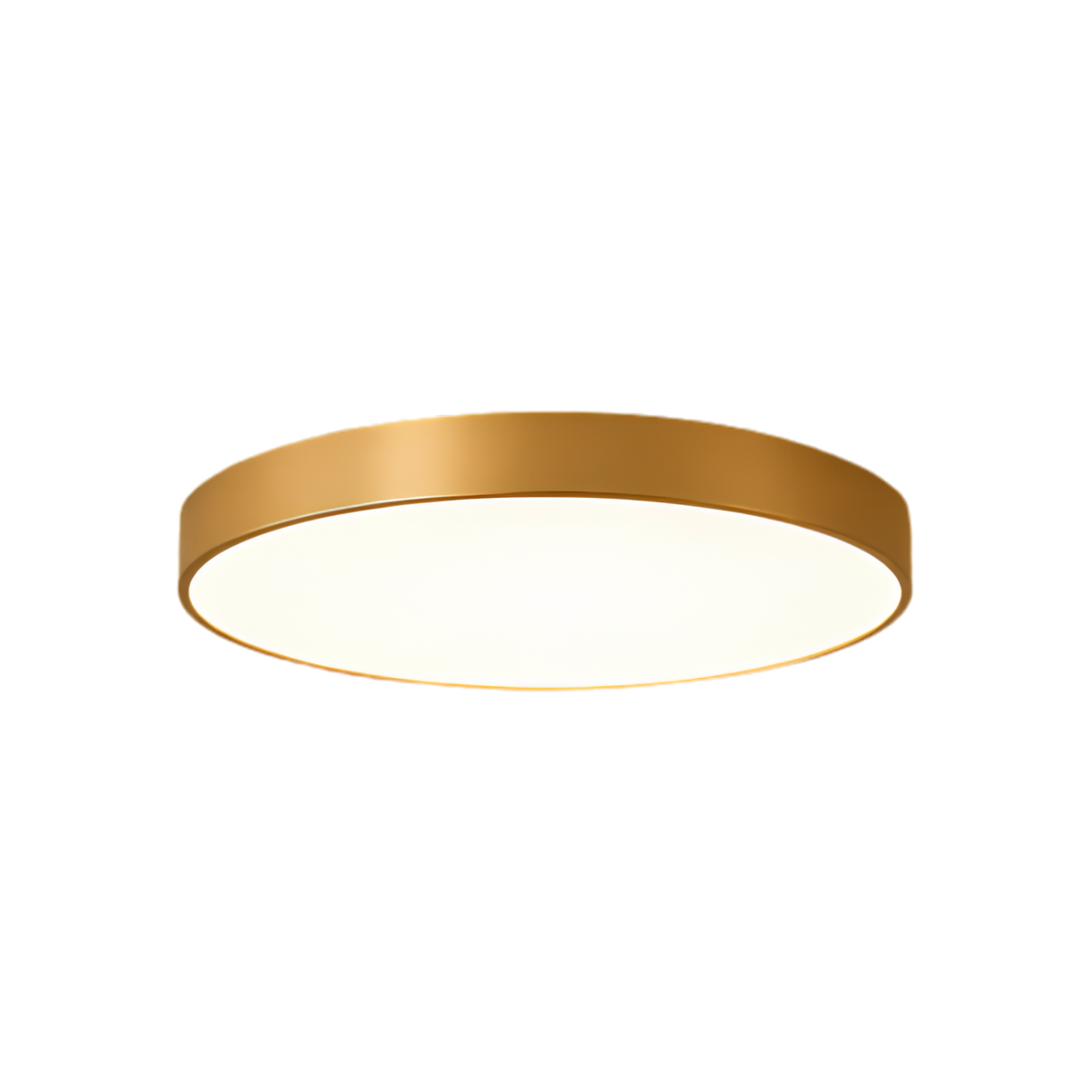 Gold Round LED Flush Mount Ceiling Light — 5cm Slim Profile