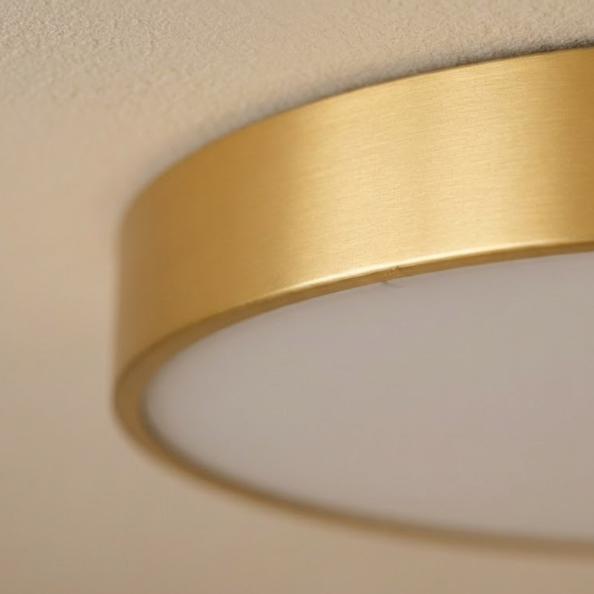 Gold Round LED Flush Mount Ceiling Light — 5cm Slim Profile