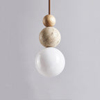 Modern Minimal Travertine Pendant Light