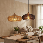 Elmora Natural Wood Pendant Light With Nordic Kitchen Design