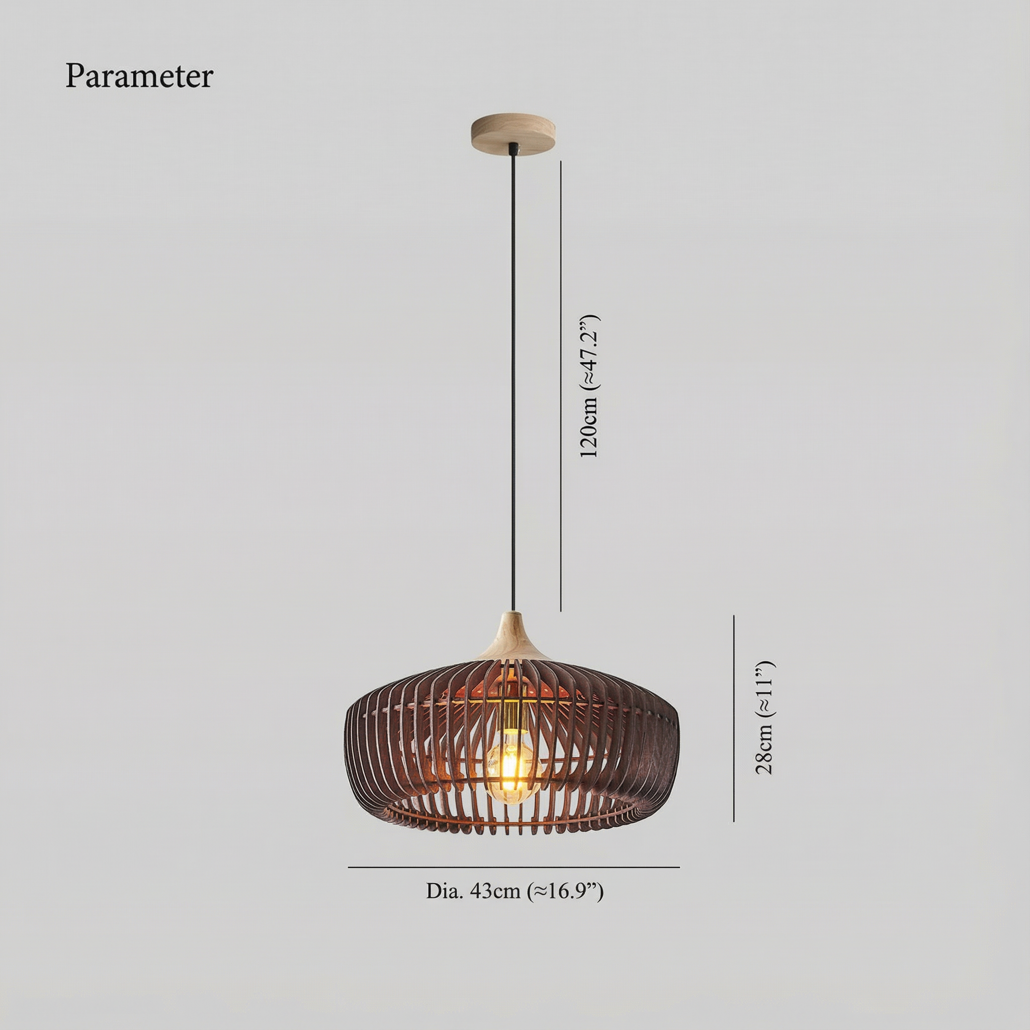 Elmora Natural Wood Pendant Light With Nordic Kitchen Design