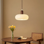 NovaLume Cream LED Pendant Fixture With Minimalist Aesthetic