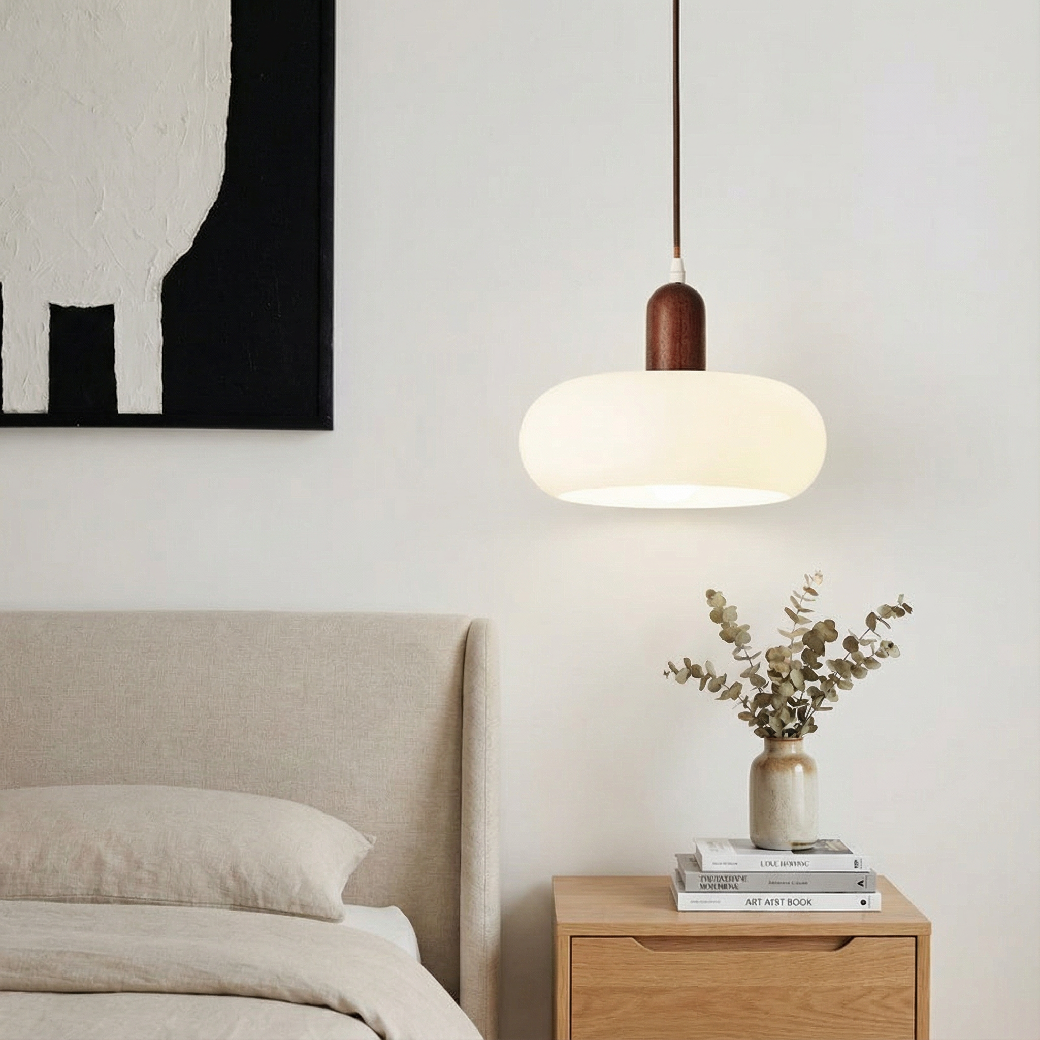 NovaLume Cream LED Pendant Fixture With Minimalist Aesthetic