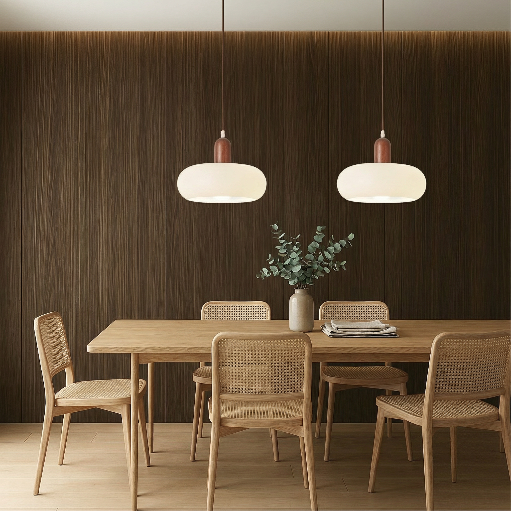 NovaLume Cream LED Pendant Fixture With Minimalist Aesthetic