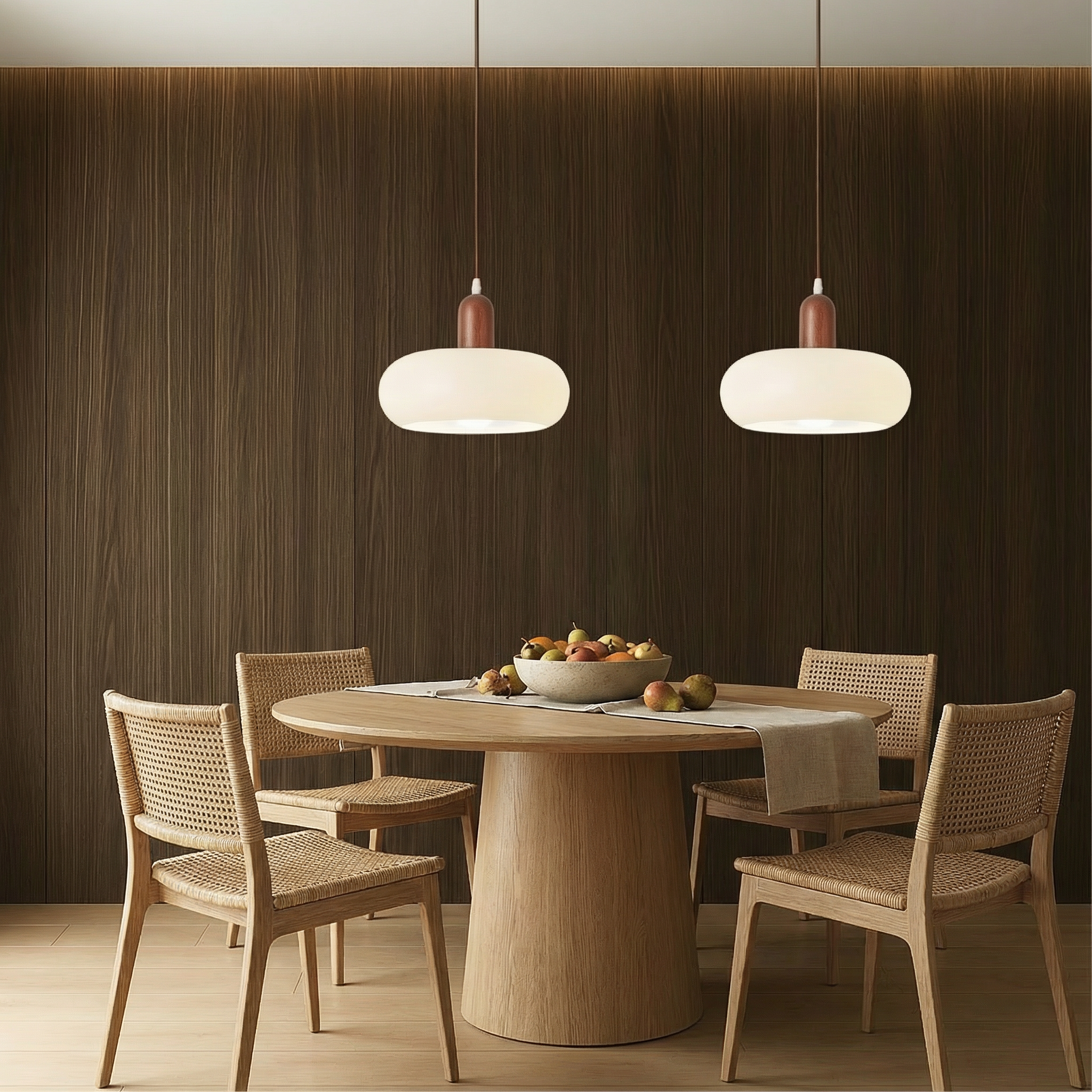 NovaLume Cream LED Pendant Fixture With Minimalist Aesthetic