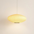 Luma Silk Contemporary Pendant Light With Silk Shade