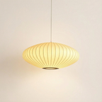 Luma Silk Contemporary Pendant Light With Silk Shade