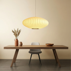 Luma Silk Contemporary Pendant Light With Silk Shade