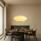 Luma Silk Contemporary Pendant Light With Silk Shade