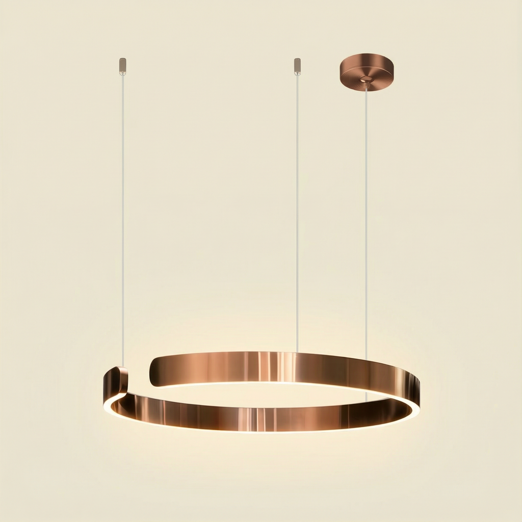 Luma Minimalist LED Pendant Light Circle For Modern Living Rooms