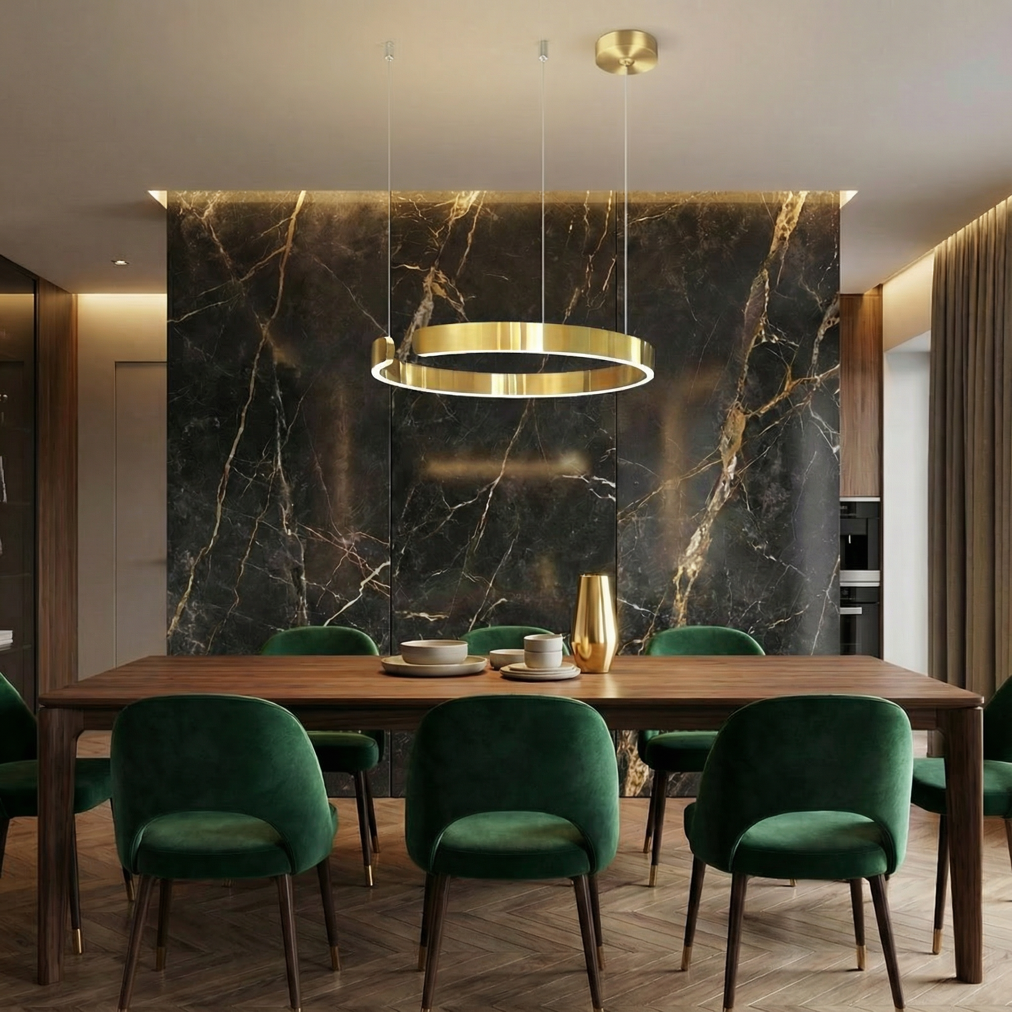 Luma Minimalist LED Pendant Light Circle For Modern Living Rooms