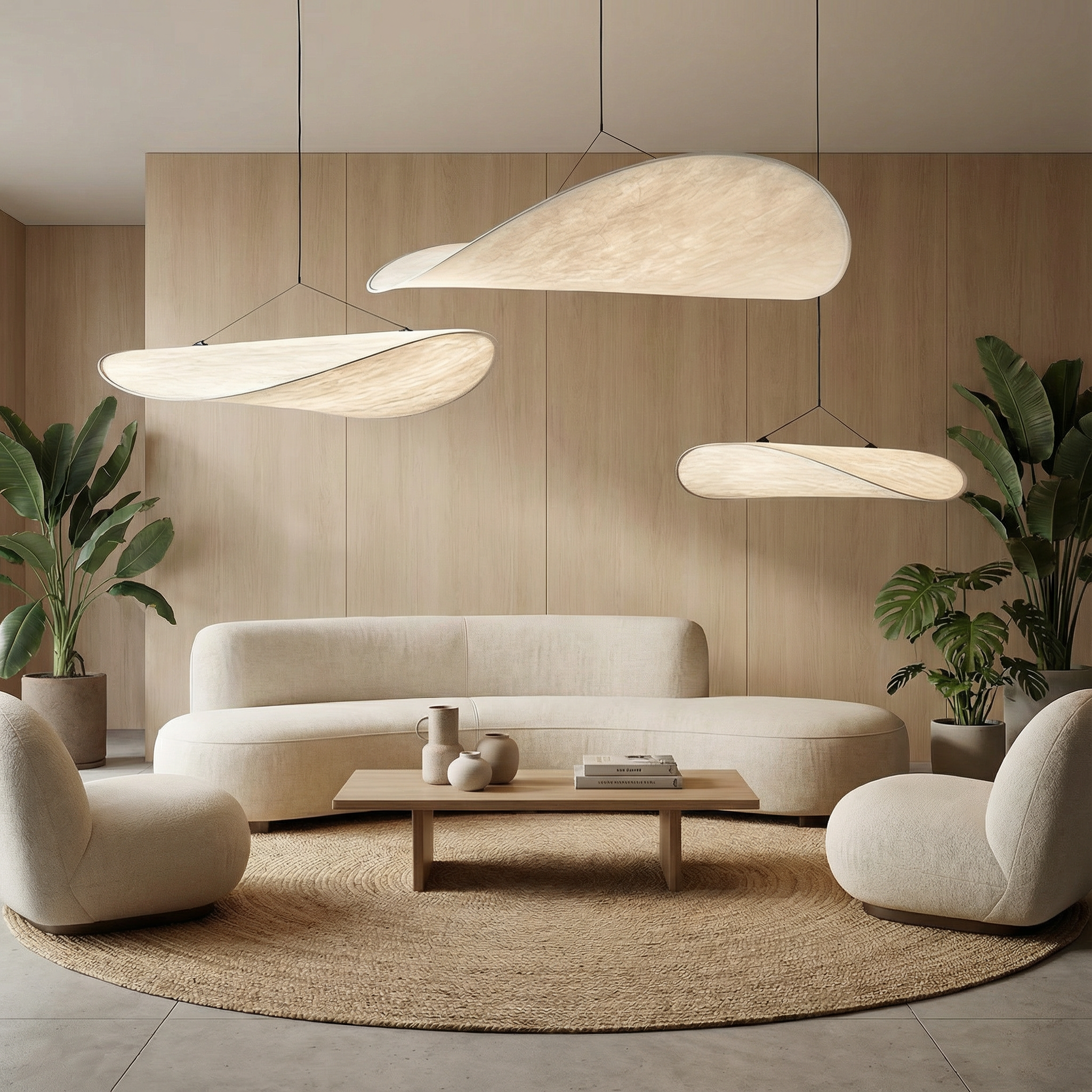 LumaSilk Japandi Style Pendant Light In Elegant Minimalist Design