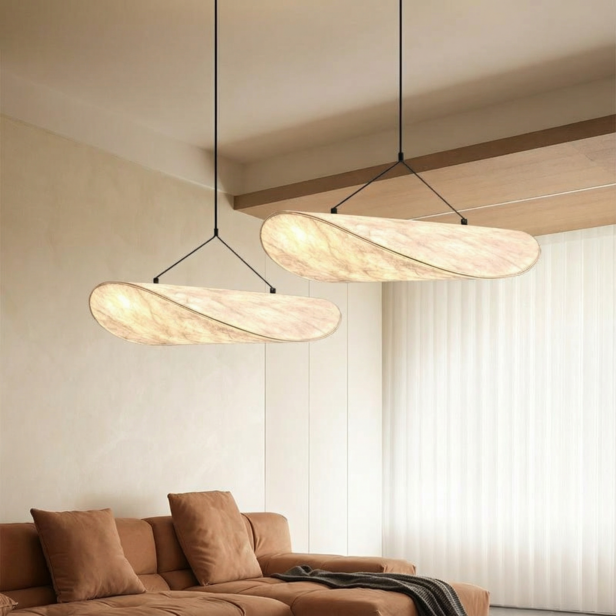 LumaSilk Japandi Style Pendant Light In Elegant Minimalist Design