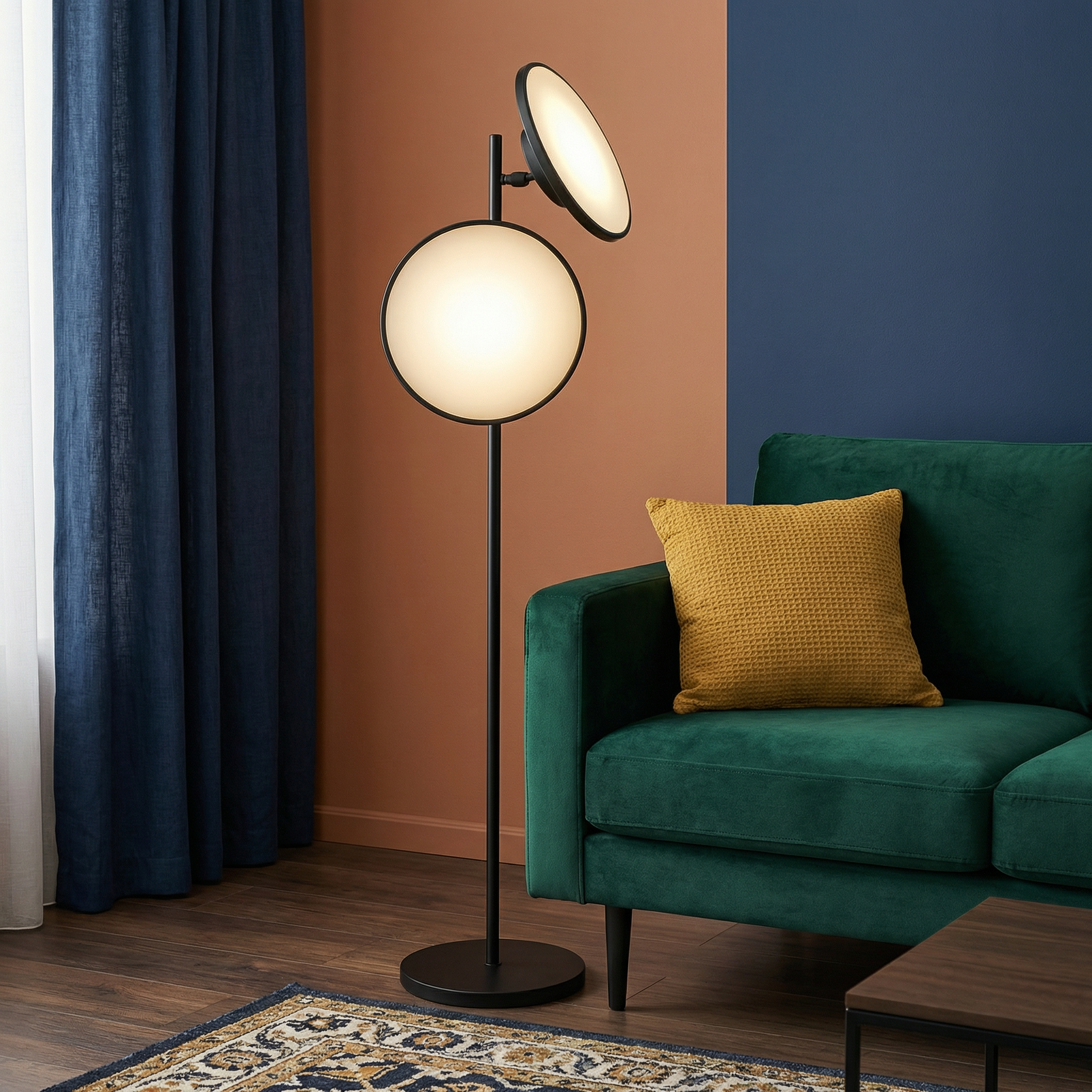 Minimalist Floor Lamp In Black LED Bulb For Modern Spaces