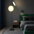 Minimalist Floor Lamp In Black LED Bulb For Modern Spaces