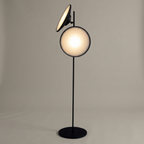 Minimalist Floor Lamp In Black LED Bulb For Modern Spaces