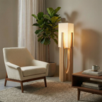 Calm Knot Handcrafted Shade Floor Lamp With Modern Aesthetic For Living Room