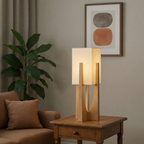 Calm Knot Handcrafted Shade Floor Lamp With Modern Aesthetic For Living Room