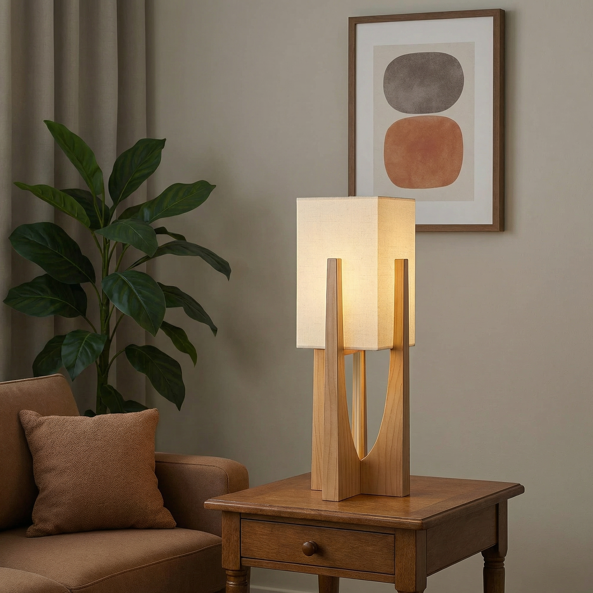 Calm Knot Handcrafted Shade Floor Lamp With Modern Aesthetic For Living Room