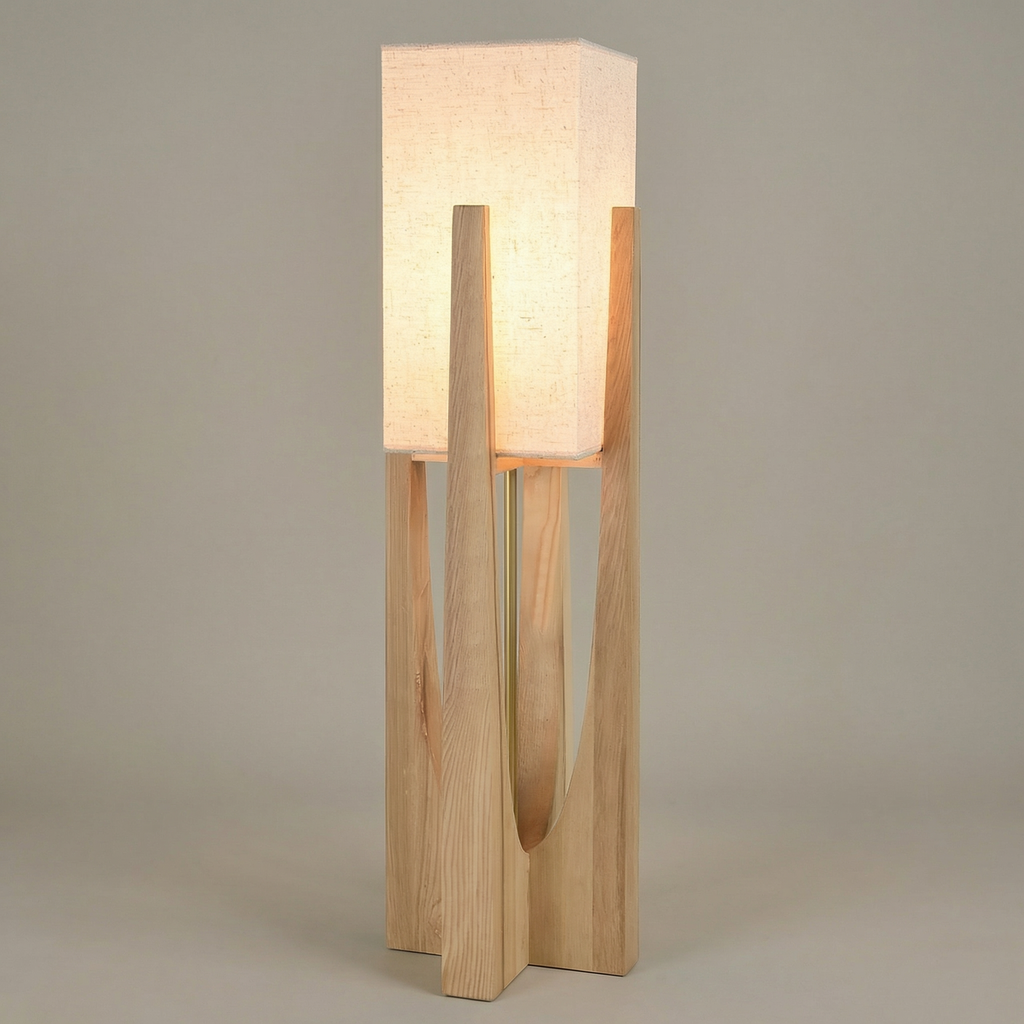 Calm Knot Handcrafted Shade Floor Lamp With Modern Aesthetic For Living Room