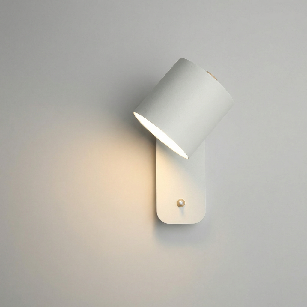 Vägglampa — nordisk justerbar design och strömbrytare