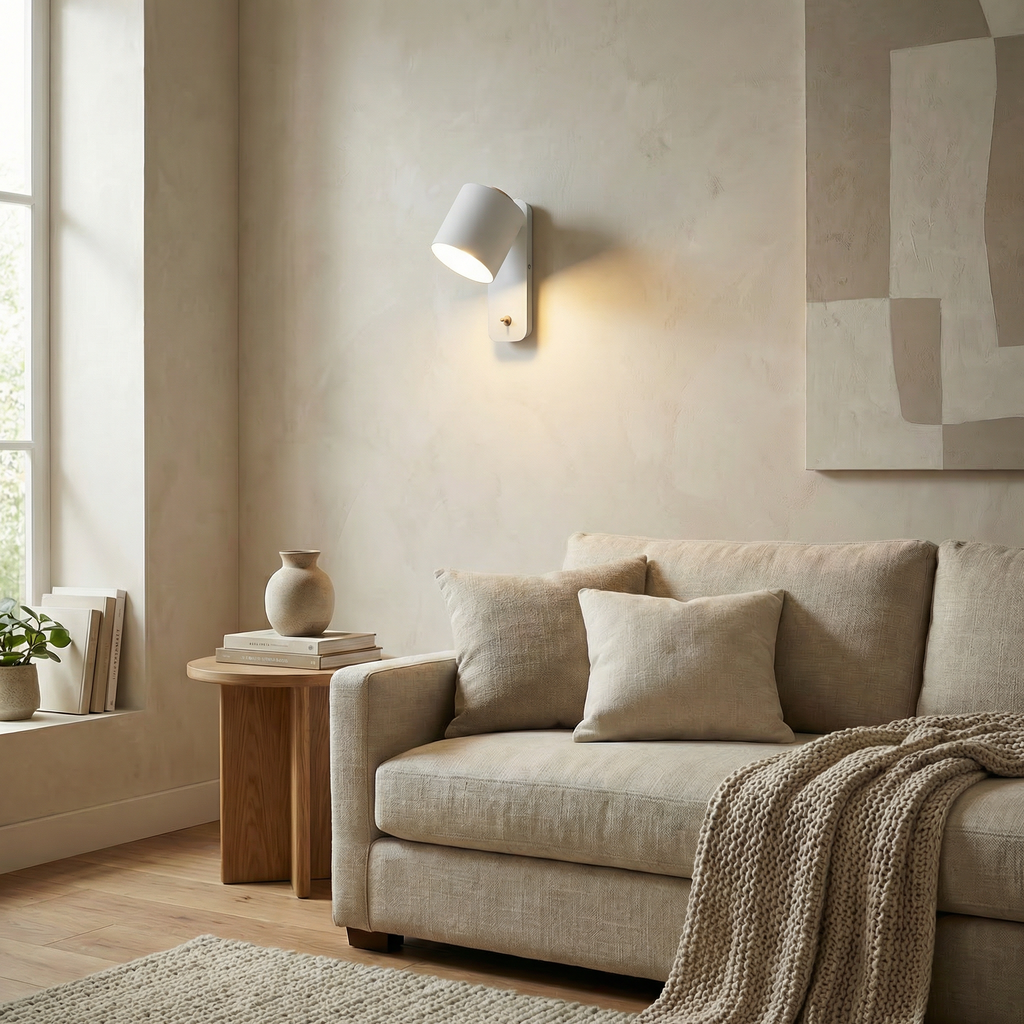 Vägglampa — nordisk justerbar design och strömbrytare