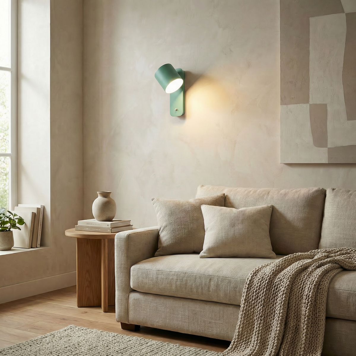Vägglampa — nordisk justerbar design och strömbrytare
