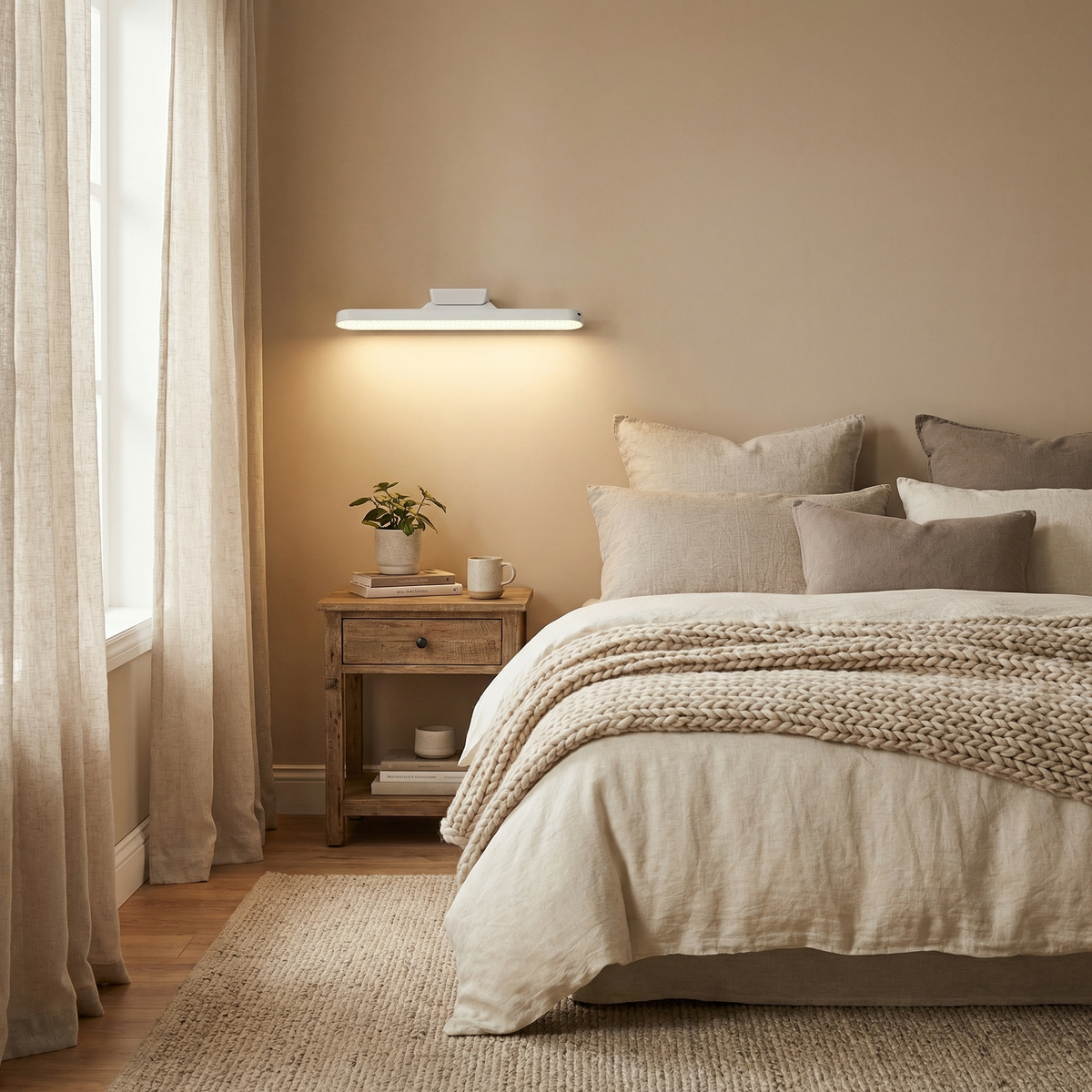 Rechargeable LED Wall Light — Adjustable Brightness, Wireless Remote Control