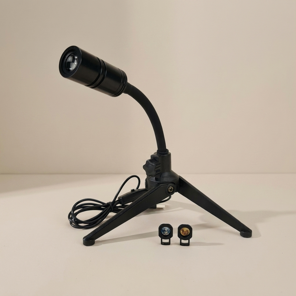 Projektionslampe mit flexiblem Hals, USB-betrieben, duale Projektionsfilme | Euroselle