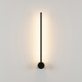 Aplică de perete LED liniară — neagră, design vertical elegant