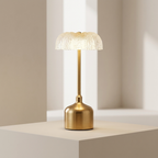 Table Lamp Rechargeable Dimmable Acrylic Floral Design | Euroselle
