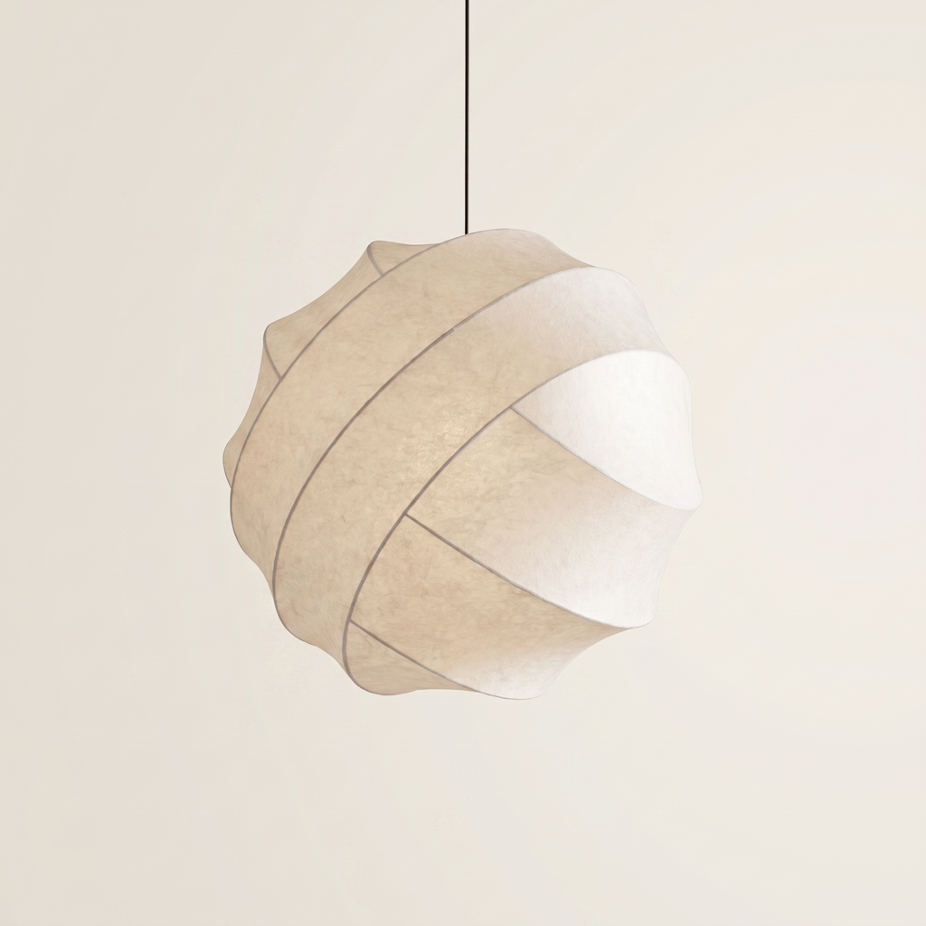 Lampada a sospensione retrattile — estetica giapponese moderna e illuminazione diffusa e morbida