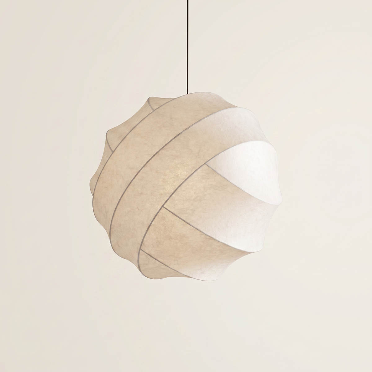 Lampada a sospensione retrattile — estetica giapponese moderna e illuminazione diffusa e morbida