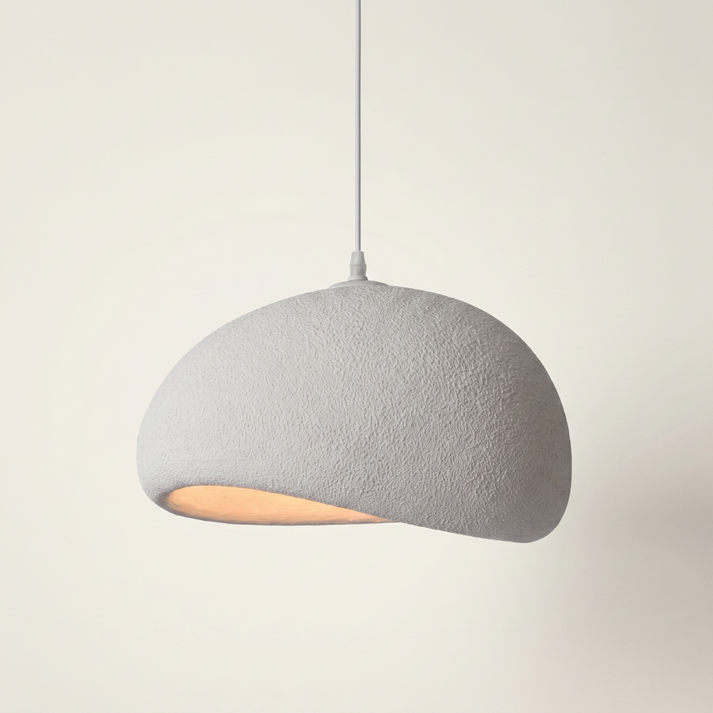 Lustră suspendată tip pendul Cloud, în stil Wabi-Sabi — Corp de iluminat sculptural pentru tavan