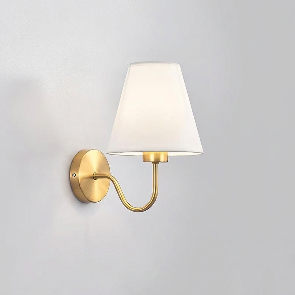 Stoff-Wandlampe Eisenrahmen E27 Festverkabelte Innenwandbeleuchtung | Euroselle