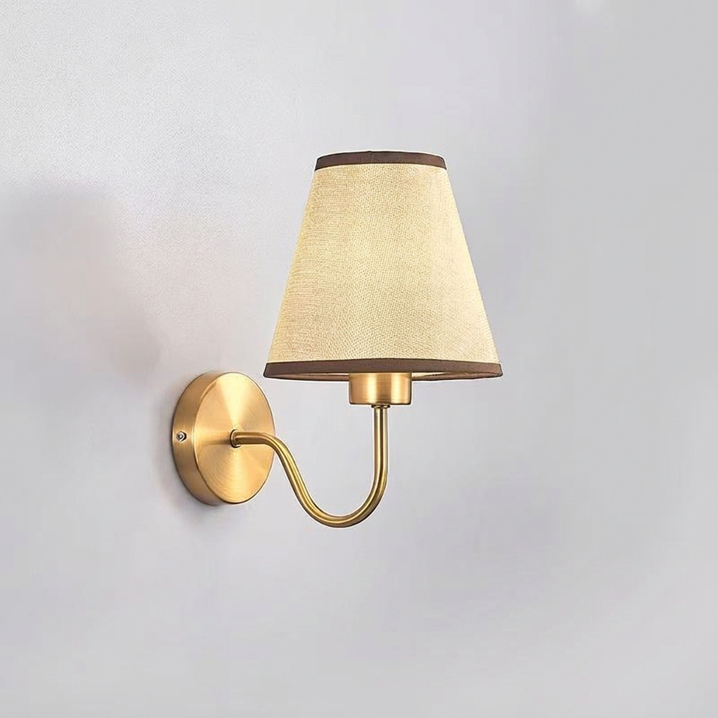 Stoff-Wandlampe Eisenrahmen E27 Festverkabelte Innenwandbeleuchtung | Euroselle