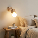 Wall Sconce Wood and Metal Adjustable Wall Light IP44 Rated E26 E27 Fixture | Euroselle